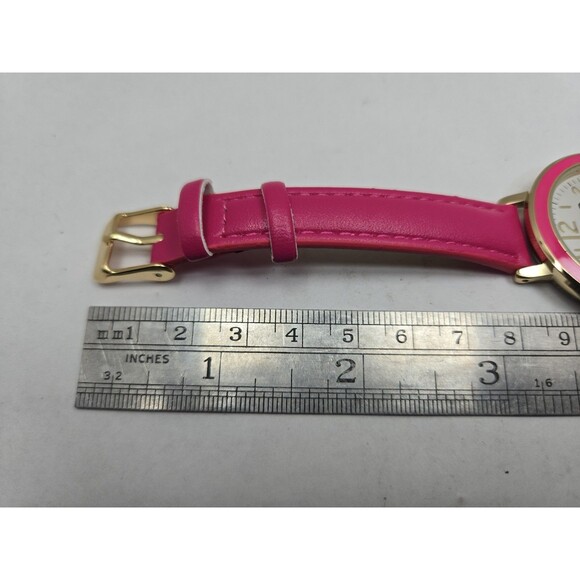 Hello Kitty Sanrio Accutime HK5078TM Pink Gold Bow Charm Watch New Battery W Box